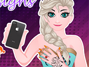 Elsa Selfie Nail Designs